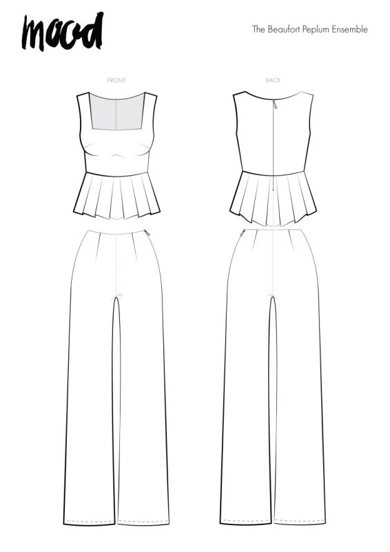 Free Peplum Top and Pants Sewing Pattern