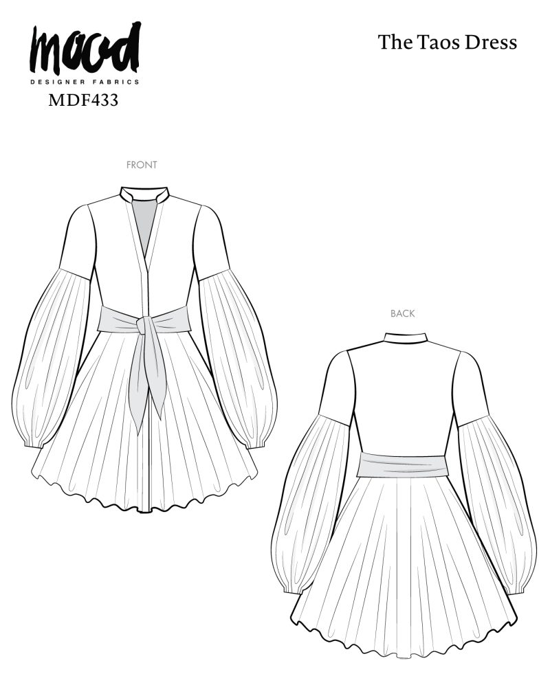 Free romantic gathered mini dress sewing pattern