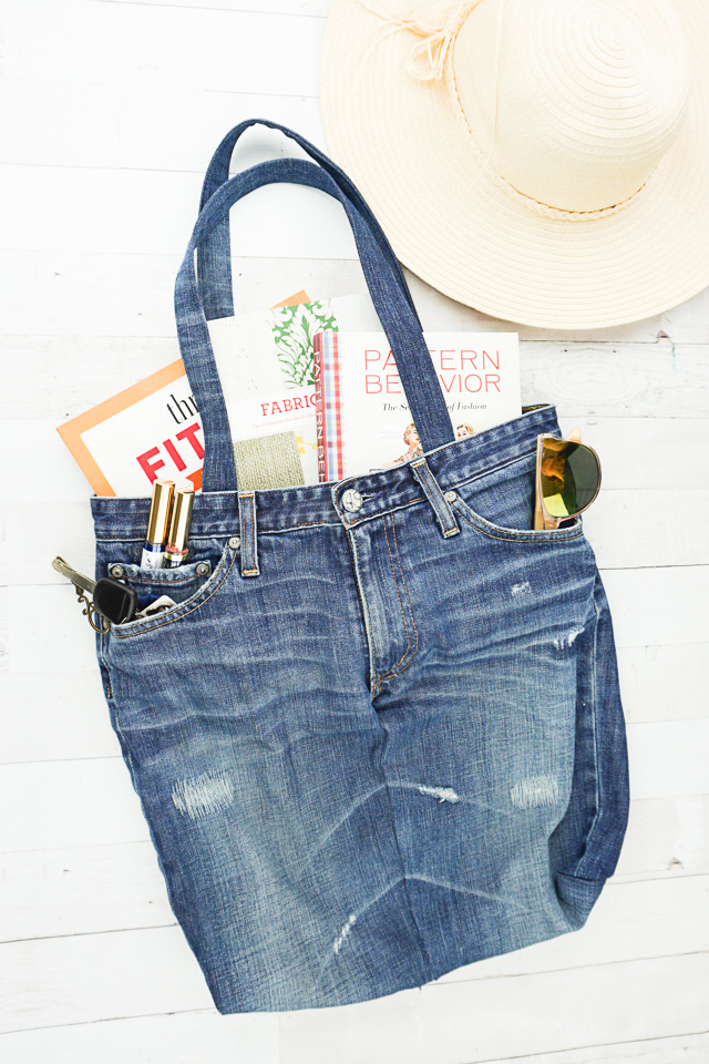 Free Upcycled Jeans Tote Bag Sewing Pattern