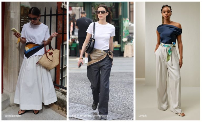 DIY Waist Scarf how to Sew and Style the Viral Waist Scarf Trend